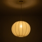 Foto 75670-5: Japandi Hanglamp Botergeel – Grote ronde lampionkap stof met een diameter van 55 cm