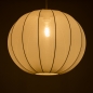 Foto 75670-9: Japandi Hanglamp Botergeel – Grote ronde lampionkap stof met een diameter van 55 cm