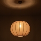 Foto 75671-4: Japandi Hanglamp Taupe – Grote ronde lampionkap stof met een diameter van 55 cm