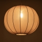Foto 75671-6: Japandi Hanglamp Taupe – Grote ronde lampionkap stof met een diameter van 55 cm