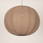 Foto 75671-7: Japandi Hanglamp Taupe – Grote ronde lampionkap stof met een diameter van 55 cm