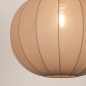 Foto 75671-9: Japandi Hanglamp Taupe – Grote ronde lampionkap stof met een diameter van 55 cm