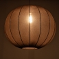 Foto 75672-7: Japandi Hanglamp Bruine – Grote ronde lampionkap stof met een diameter van 55 cm