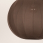 Foto 75672-9: Japandi Hanglamp Bruine – Grote ronde lampionkap stof met een diameter van 55 cm