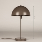 Foto 75678-1 maatindicatie: Bruine tafellamp Mushroom van metaal