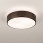 Foto 75694-4: Ronde plafondlamp in het bruin met glas