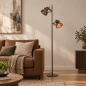 Foto 75699-8: Stoere staande lamp in matte, koffiebruine kleur