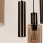 Foto 75703-12: Hanglamp in een koffiekleur met GU10 kokers en champagnekleurige glazen