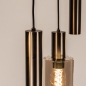 Foto 75703-13: Hanglamp in een koffiekleur met GU10 kokers en champagnekleurige glazen