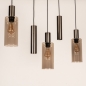 Foto 75703-9: Hanglamp in een koffiekleur met GU10 kokers en champagnekleurige glazen