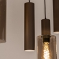 Foto 75704-10: Hanglamp in een donkere taupe kleur met GU10 kokers en champagnekleurige glazen