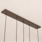 Foto 75704-13: Hanglamp in een donkere taupe kleur met GU10 kokers en champagnekleurige glazen