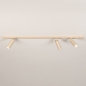 Foto 75709-3: Luxe spanningsrail basisset in het beige met drie spot, zelf samen te stellen