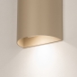 Foto 75711-7: Beige halfronde wandlamp met aan twee kanten licht