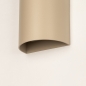 Foto 75711-8: Beige halfronde wandlamp met aan twee kanten licht