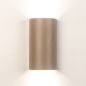 Foto 75712-4: Taupe halfronde wandlamp met aan twee kanten licht