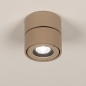 Foto 75714-3: Een prachtig design plafondspot uitgevoerd in een warme taupe kleur en voorzien van 