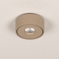 Foto 75715-5: Strakke en zeer platte, led opbouwspot van slechts 5,5 cm dik in taupe kleur. 
