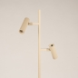 Foto 75719-4: Strakke beige vloerlamp met twee verstelbare spots