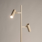 Foto 75719-5: Strakke beige vloerlamp met twee verstelbare spots