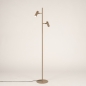 Foto 75720-3: Strakke taupekleurige vloerlamp met twee verstelbare spots