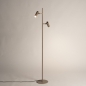 Foto 75720-4: Strakke taupekleurige vloerlamp met twee verstelbare spots