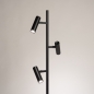 Foto 75727-4: Strakke zwarte vloerlamp met drie verstelbare spots