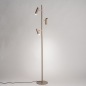 Foto 75728-4: Trendy beige vloerlamp met drie verstelbare spots