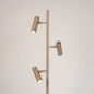 Foto 75729-2: Strakke taupekleurige vloerlamp met drie verstelbare spots