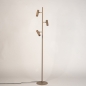 Foto 75729-5: Strakke taupekleurige vloerlamp met drie verstelbare spots