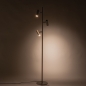 Foto 75729-7: Strakke taupekleurige vloerlamp met drie verstelbare spots