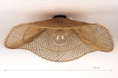 Foto 75733-9: Grote plafondlamp van rotan met een doorsnede van maar liefst 85 cm