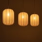 Foto 75734-5: Japandi hanglamp met drie lampion kappen in beige kleur
