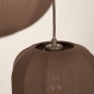 Foto 75740-14: Hanglamp XL in japandi stijl met drie lampionnen van bruine stof