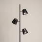 Foto 75746-2: Zwarte staande vloerlamp met drie spots