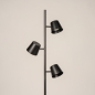 Foto 75746-5: Zwarte staande vloerlamp met drie spots