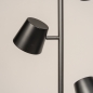 Foto 75746-6: Zwarte staande vloerlamp met drie spots