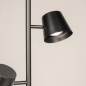 Foto 75746-7: Zwarte staande vloerlamp met drie spots