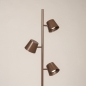 Foto 75747-2: Chocolade bruine vloerlamp met drie spots