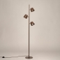 Foto 75747-3: Chocolade bruine vloerlamp met drie spots