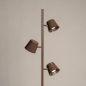 Foto 75747-6: Chocolade bruine vloerlamp met drie spots