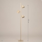 Foto 75748-1 maatindicatie: Beige vloerlamp met drie spots