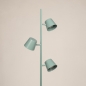 Foto 75749-4: Zeegroene vloerlamp met drie spots