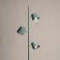 Foto 75749-5: Zeegroene vloerlamp met drie spots