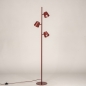Foto 75750-3: Rode vloerlamp met drie spots