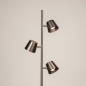 Foto 75752-2: Donkerbrons / koffiebruine staande vloerlamp met drie spots