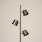 Foto 75752-5: Donkerbrons / koffiebruine staande vloerlamp met drie spots