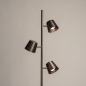 Foto 75752-6: Donkerbrons / koffiebruine staande vloerlamp met drie spots