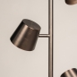 Foto 75752-7: Donkerbrons / koffiebruine staande vloerlamp met drie spots