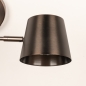 Foto 75753-5: Koffiebruine wandlamp met verstelbare knikarm en metalen kap